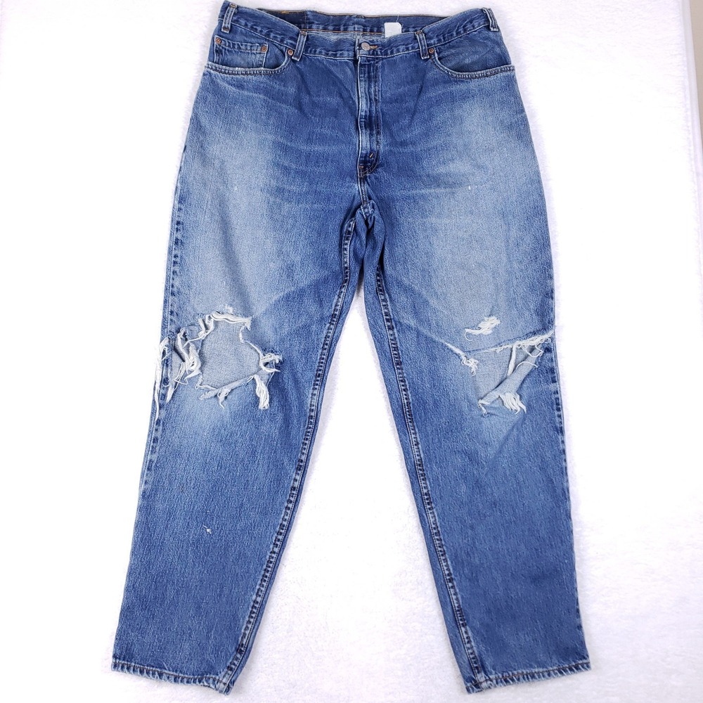 Vintage Levi's 560 Comfort Fit Jeans 40x32 Distressed USA Made 90s Grunge‎